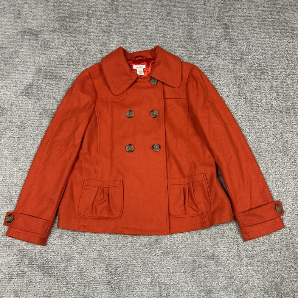 Sundance Wool Coat Womens Small Short Double Breasted Peacoat Jacket Lined